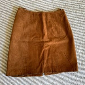 Vintage Terracotta Leather Skirt